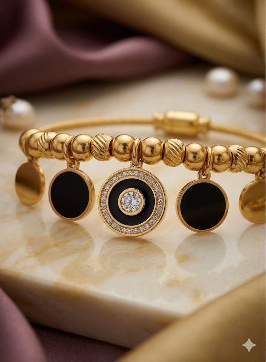 Anti Tarnish Golden Charm Bracelet
