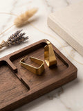 Rectangular Broad Anti Tarnish Hoops
