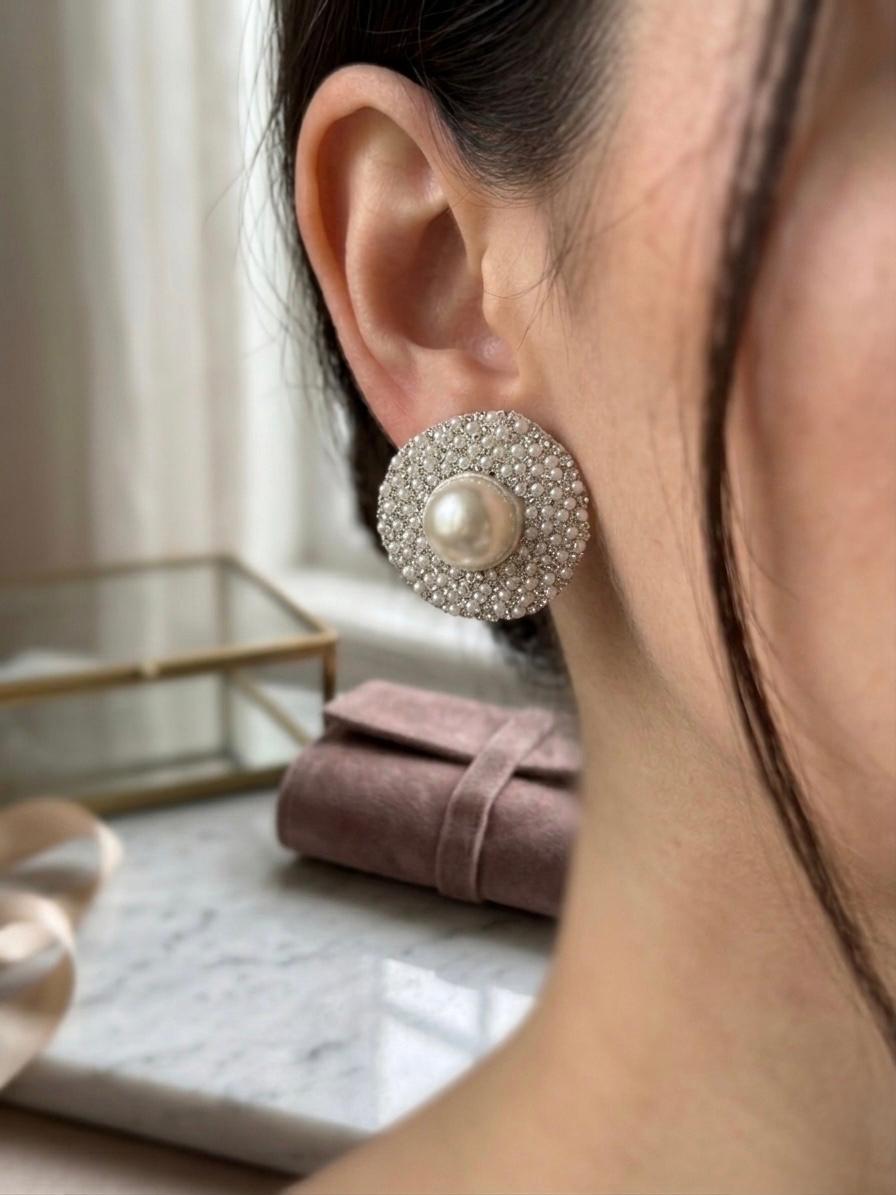 Pearl Stone Earrings