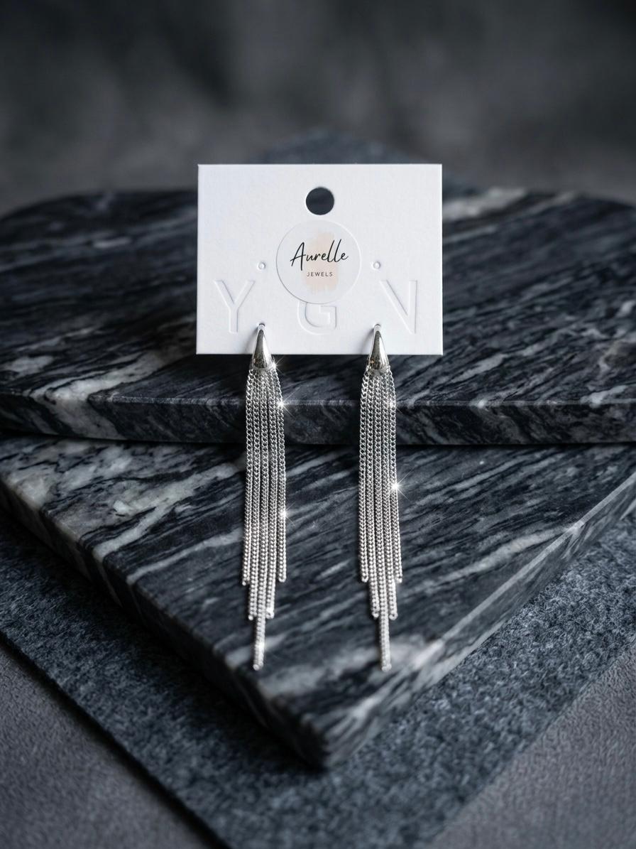 Silver  Hoops With Hangings