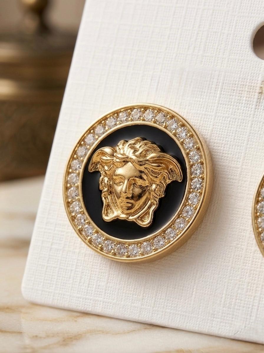 Branded Golden Black studs