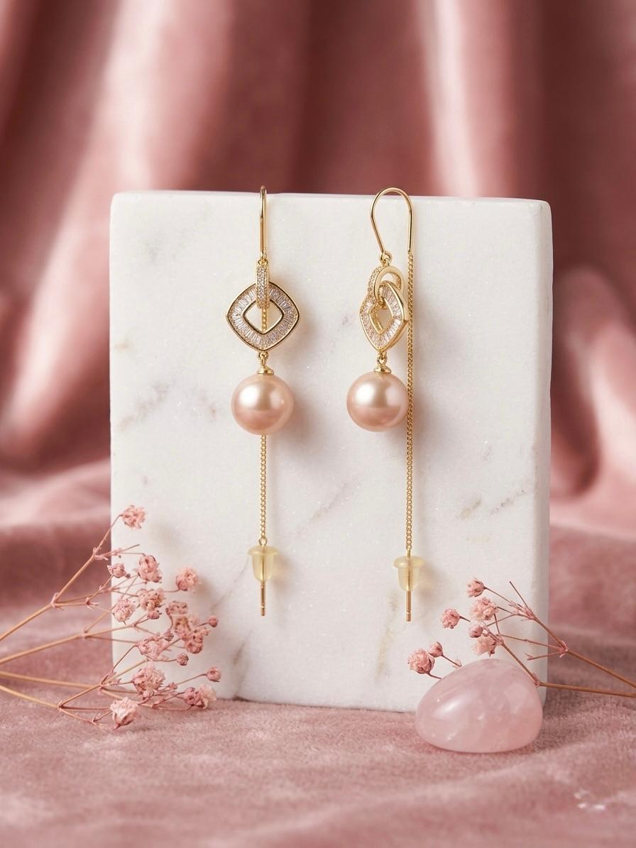 Elegant Sleek Look Pearl And Stone Hangings