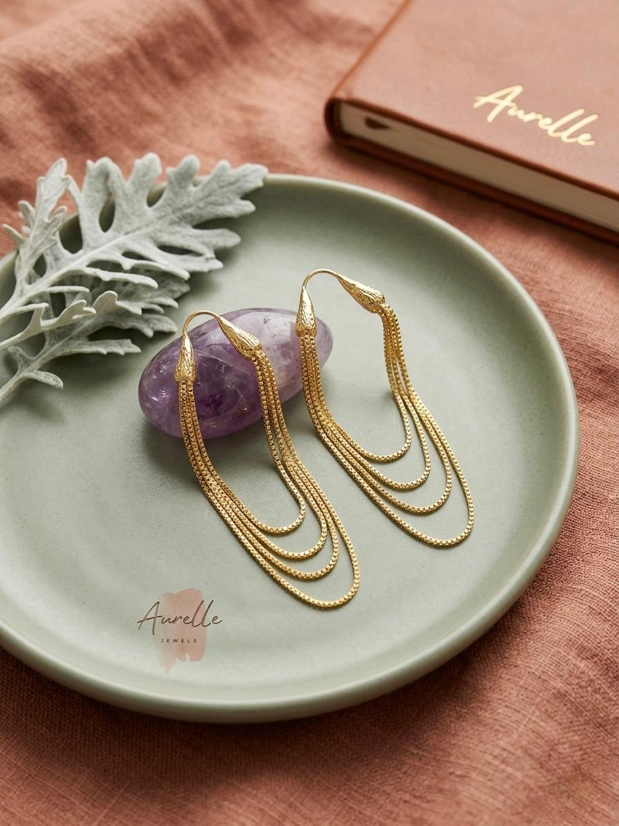 Golden Hoop Hangings