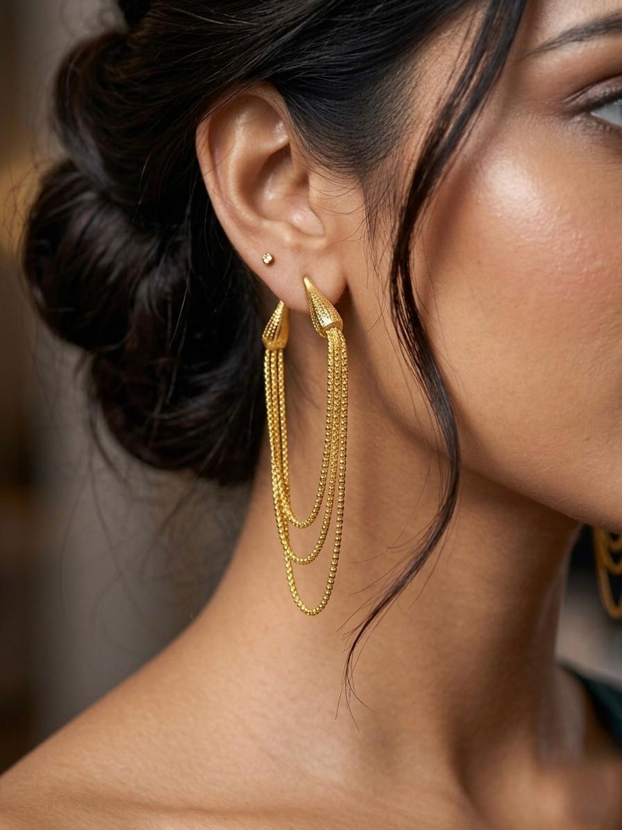Golden Hoop Hangings
