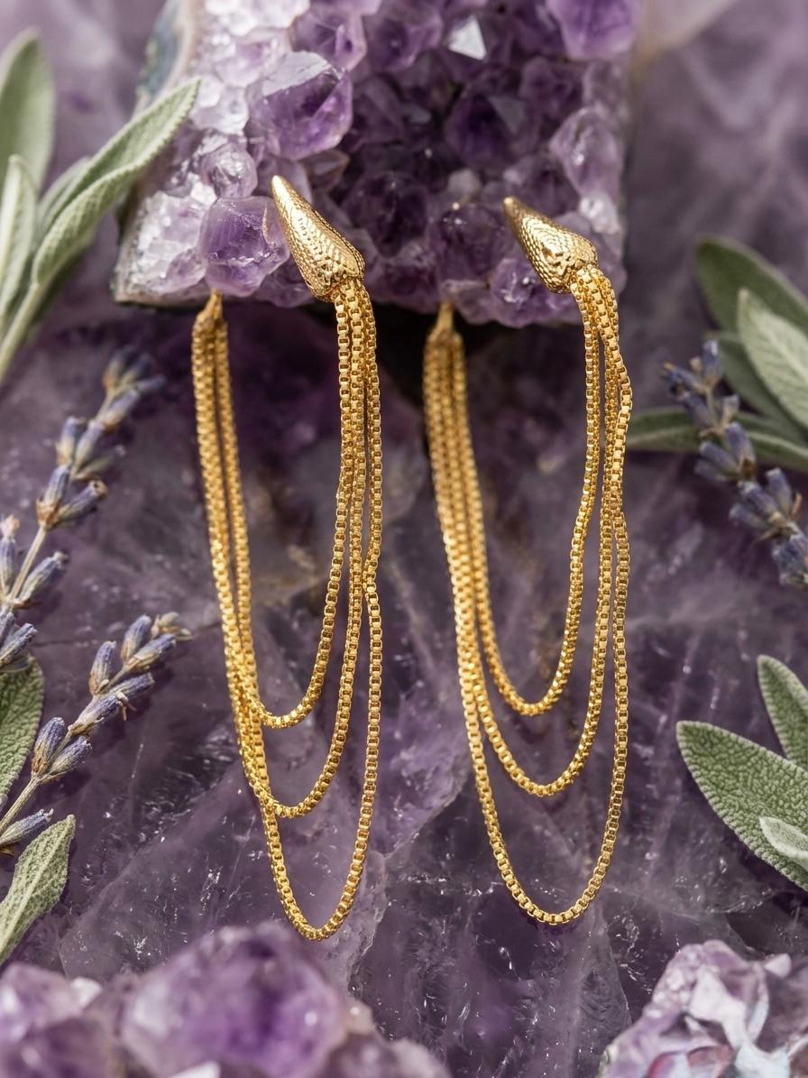 Golden Hoop Hangings