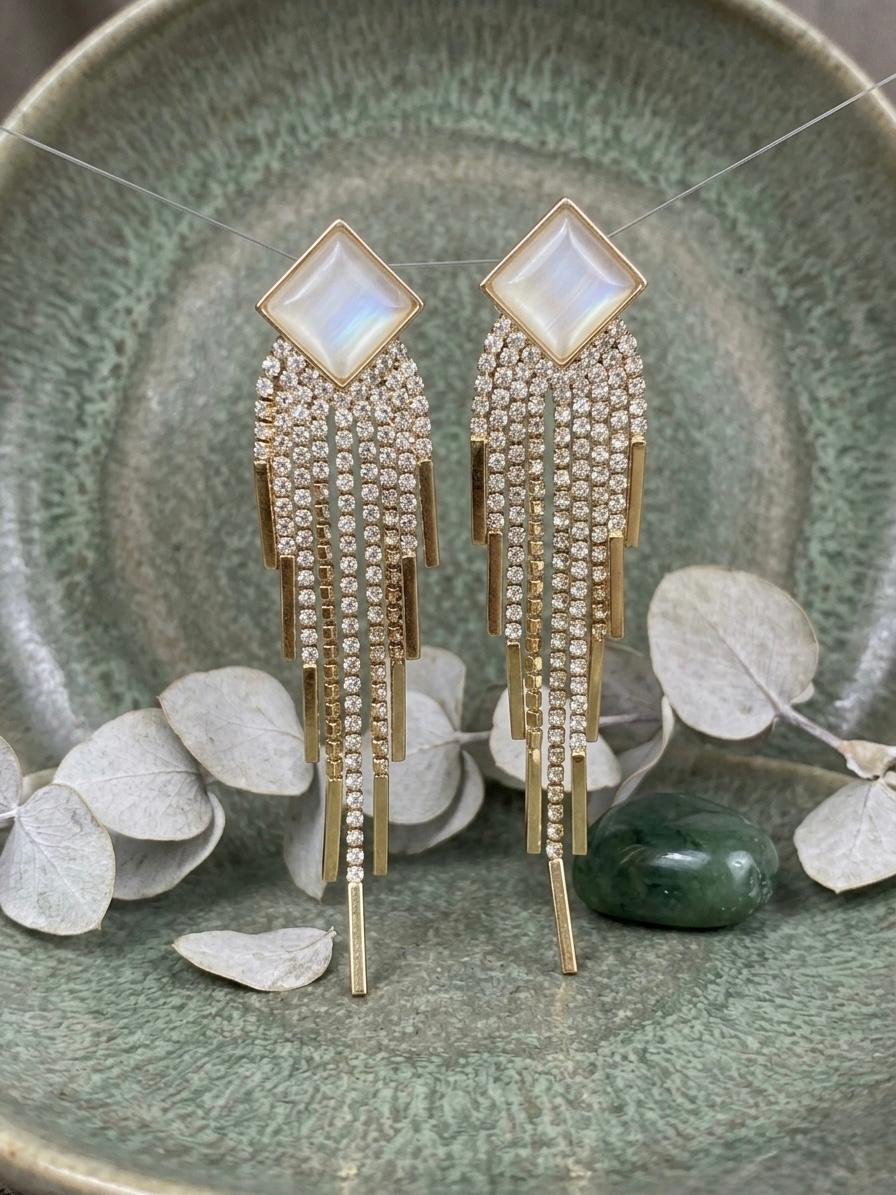 Golden Pearl Stone Hangings