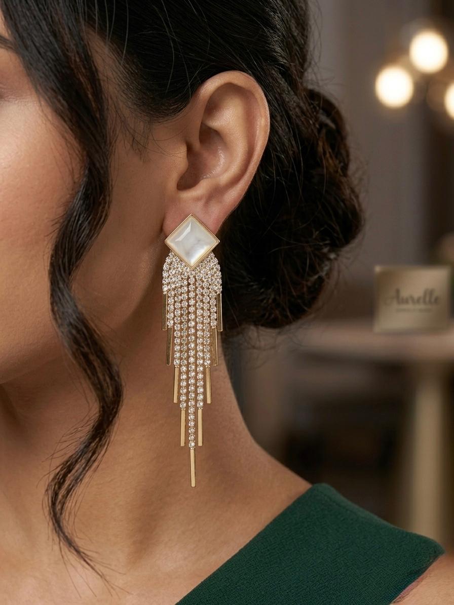 Golden Pearl Stone Hangings