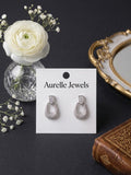 Silver AD Stone Earrings