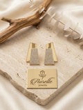 AD Stone Diamond Look Gold Plated Earrings