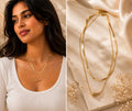 Anti Tarnish Double Chain Necklace