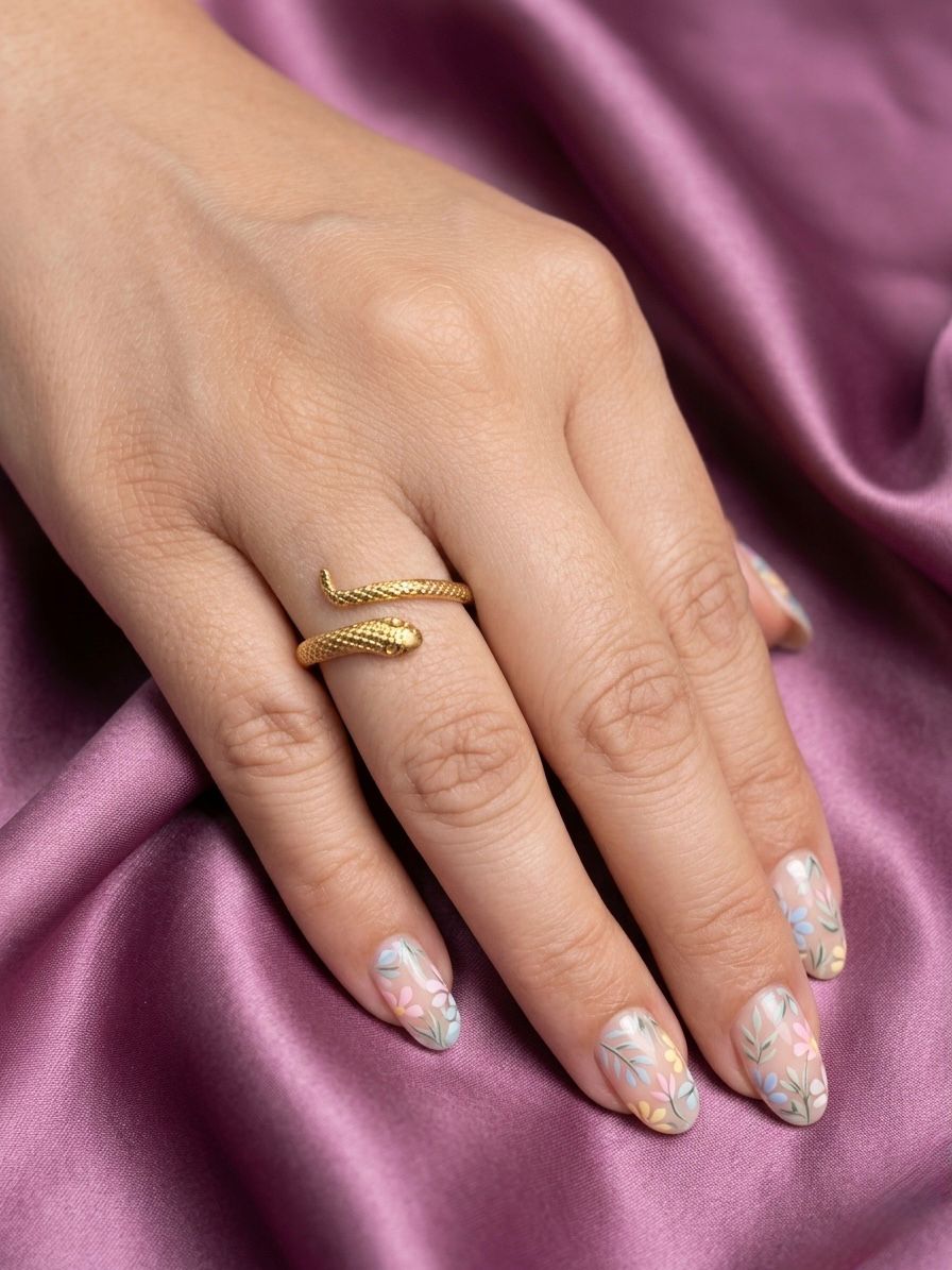 Sleek Snake Anti Tarnish Gold Ring
