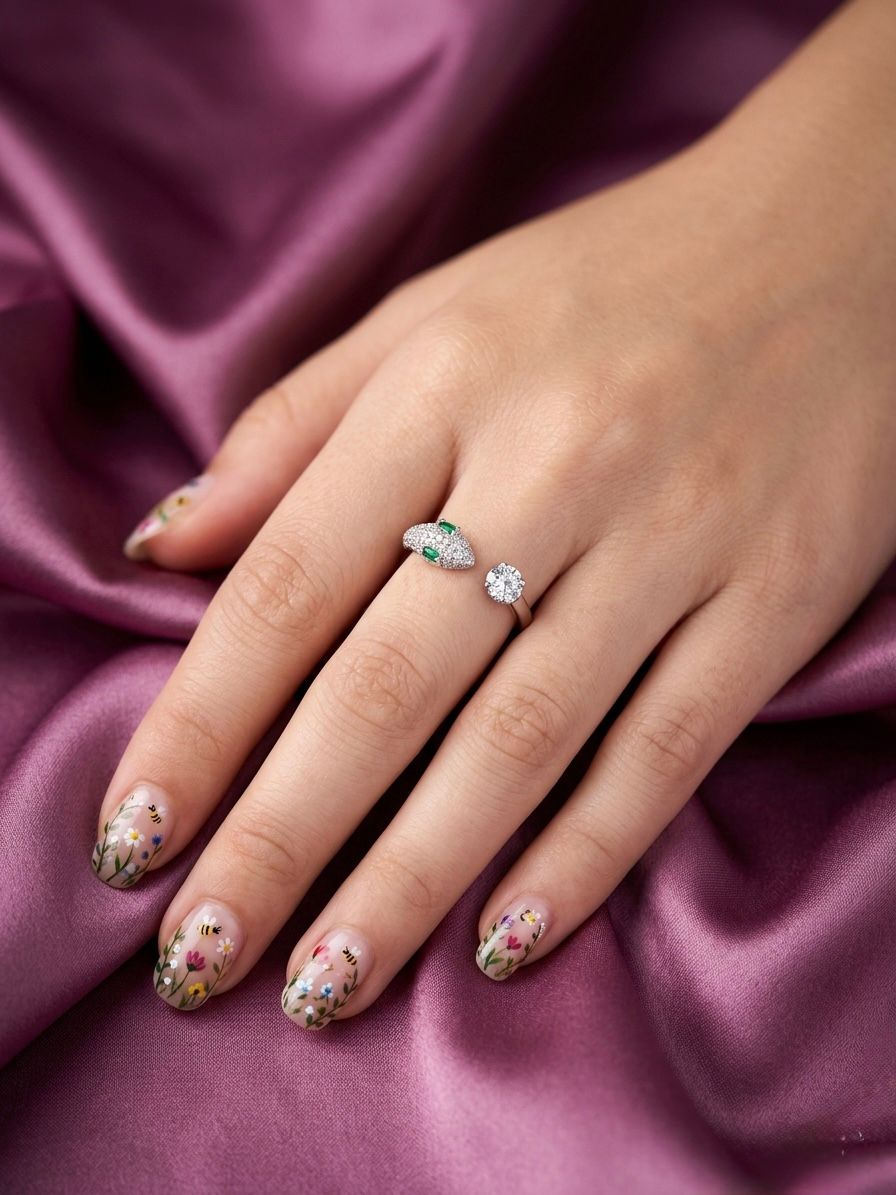 Silver Snake Anti tarnish Ring