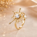 Spider Web With Stone At Center Anti Tarnish Ring