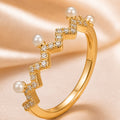 Crown Shaped Sleek Anti Tarnish Ring