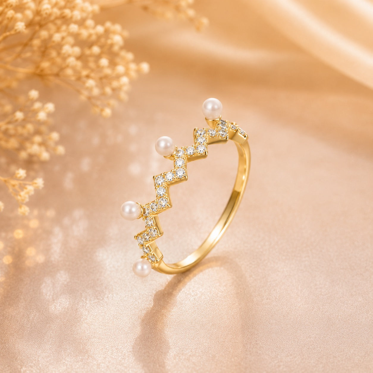 Crown Shaped Sleek Anti Tarnish Ring