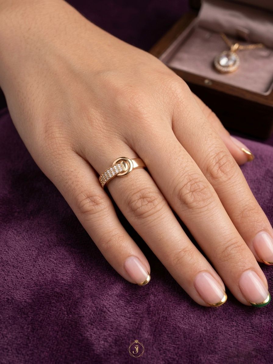 Sleek Rose Gold Anti Tarnish Ring