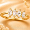 Four Center Stones Anyi Tarn ish Golden Ring