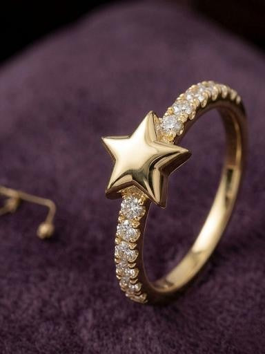 Star And Stones Anti Tarnish Gold Ring