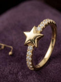 Star And Stones Anti Tarnish Gold Ring