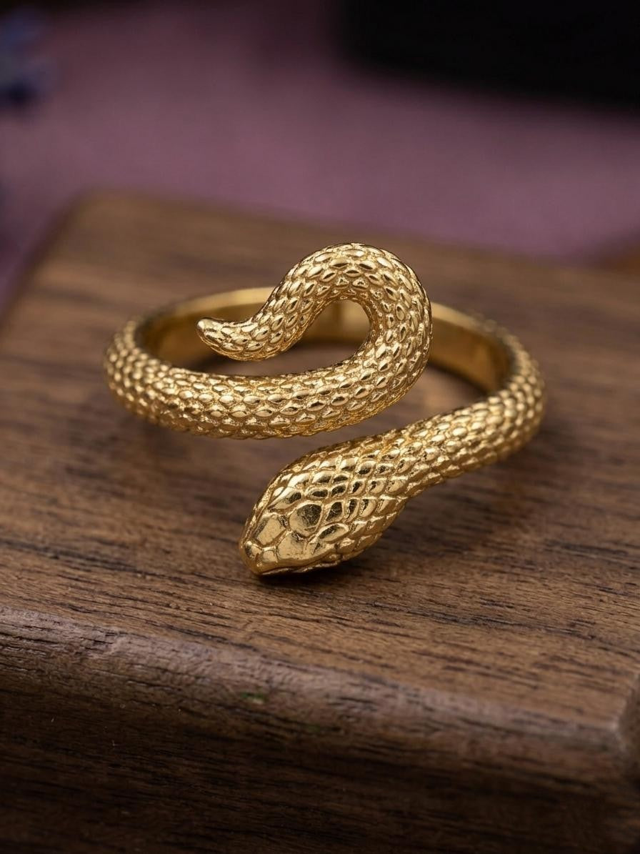 Anti Tarnish Snake Ring