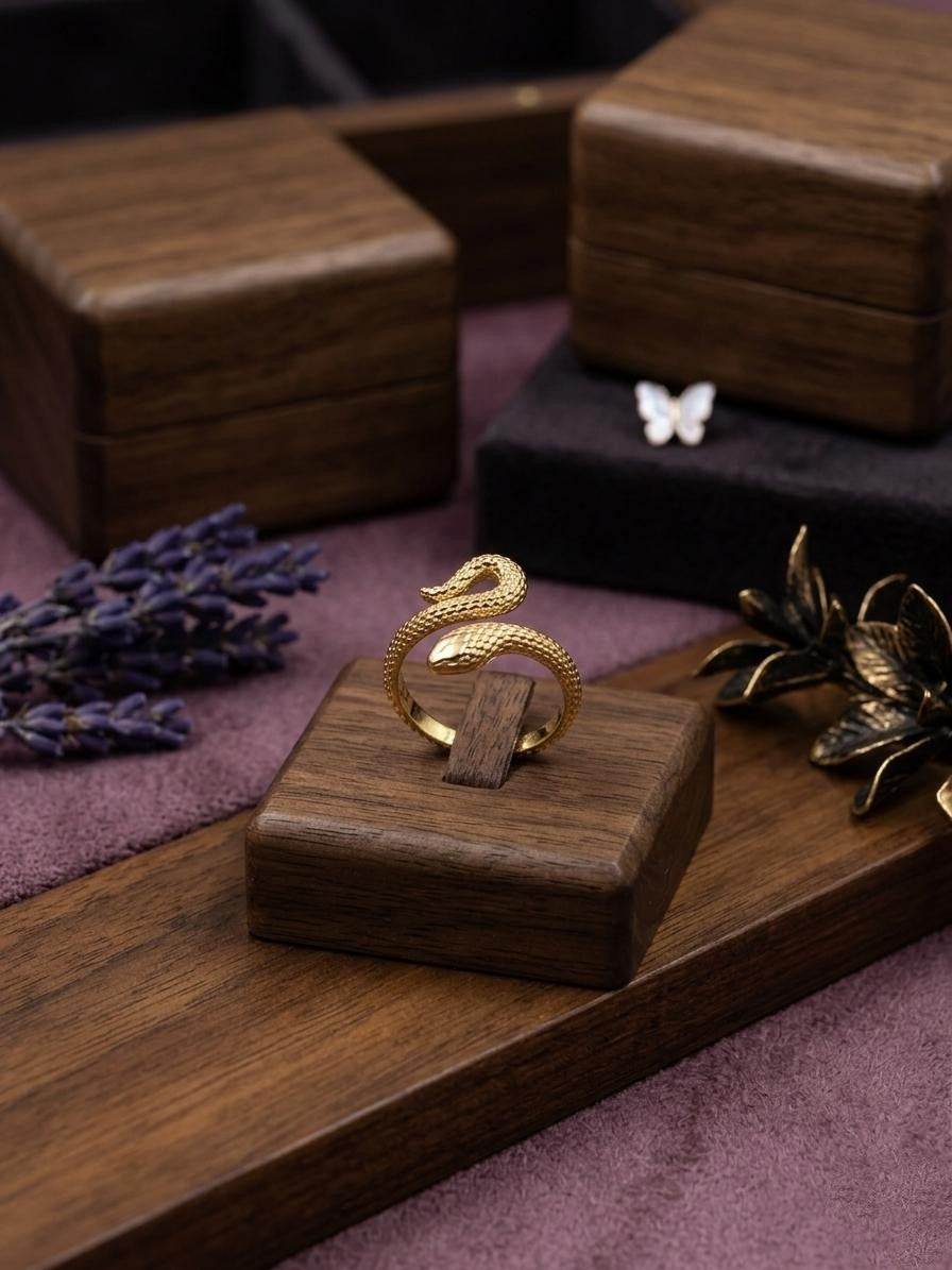 Anti Tarnish Snake Ring