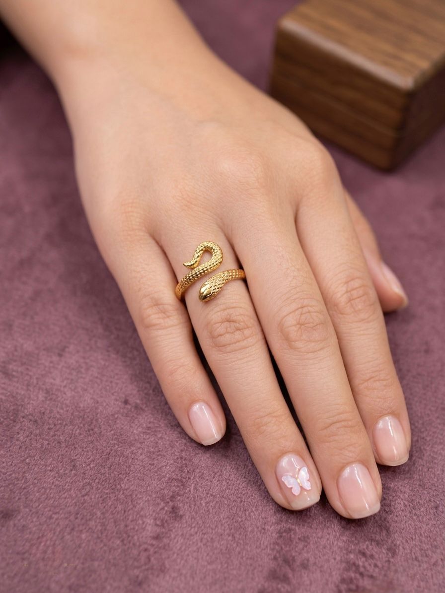 Anti Tarnish Snake Ring