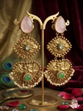 Kashmiri Earrings In Mehndi Polish
