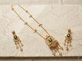 Kashmiri Jewelry Green Stone Set
