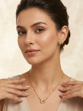Elegant Bow Style Anti-Tarnish Necklace & Earrings Set for Women | Gold Finish Fashion Jewelry
