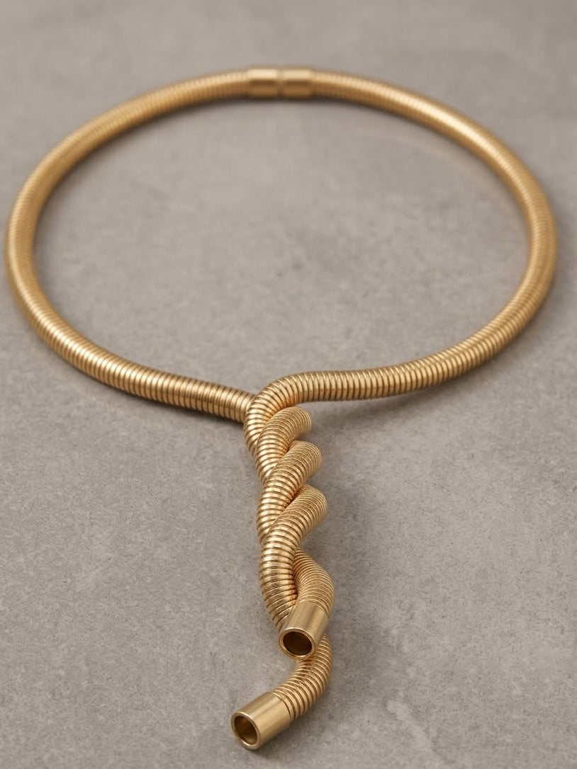 Premium Gold-Plated Serpent Wrap Necklace for Women | Statement Fashion Jewelry