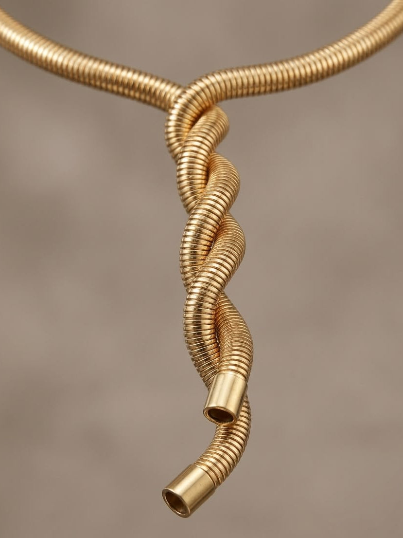 Premium Gold-Plated Serpent Wrap Necklace for Women | Statement Fashion Jewelry