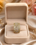 Diamond Look AD Stone Adjustable Ring | Gold & Silver