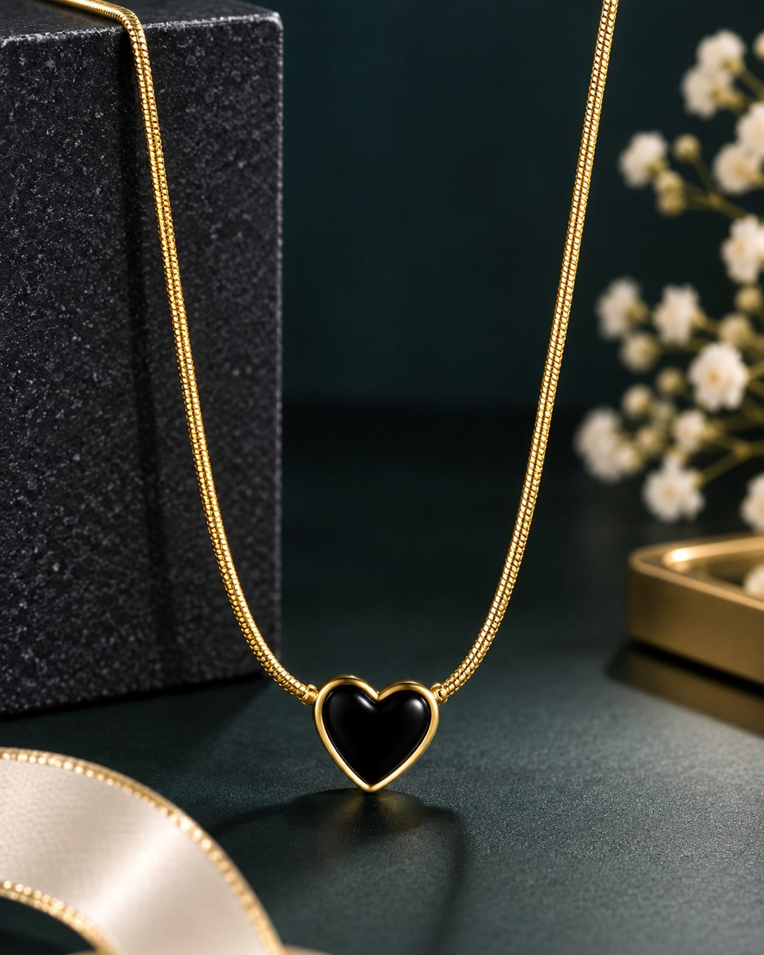 Anti Tarnish Necklace With Heart Pendant