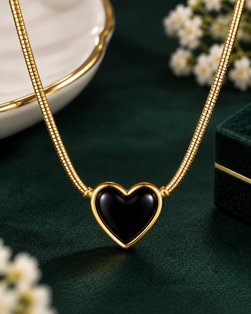 Anti Tarnish Necklace With Heart Pendant
