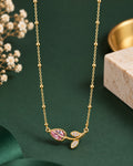 Anti Tarnish Necklace With Flower Pendant