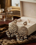 Golden Polki Kundan Chandbali Earrings