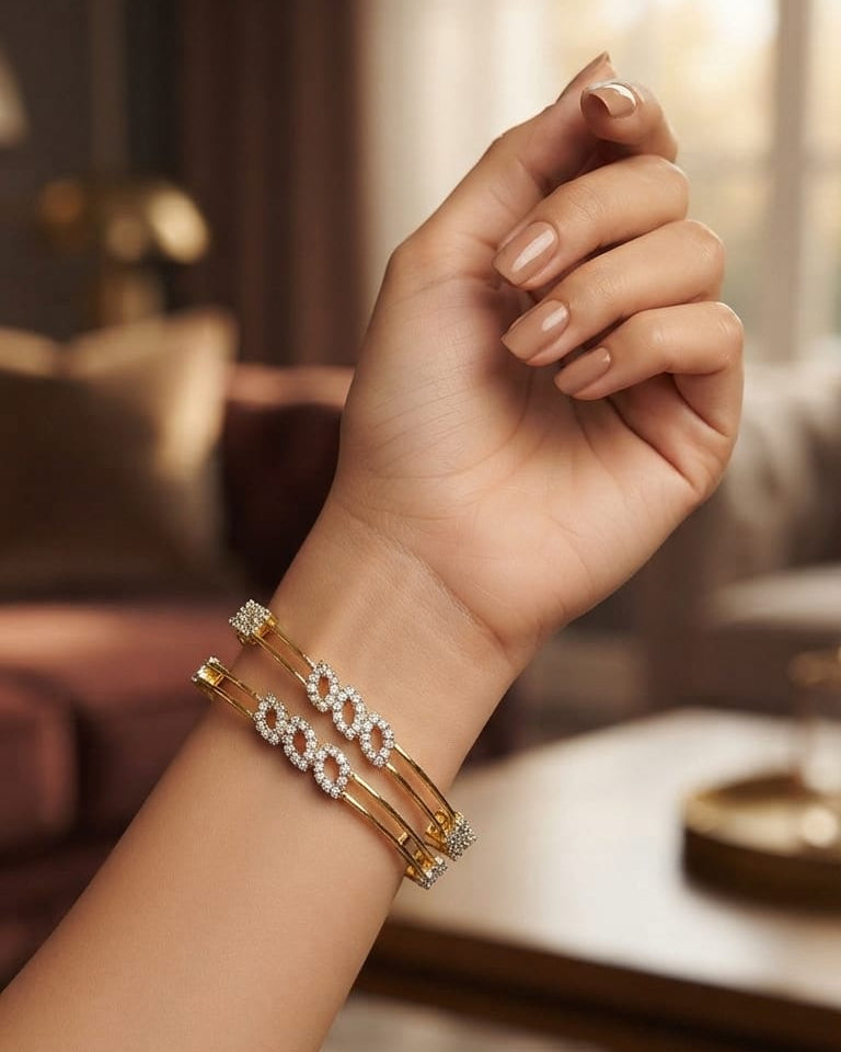 Ad Stone Sleek Bangles Size 2.8