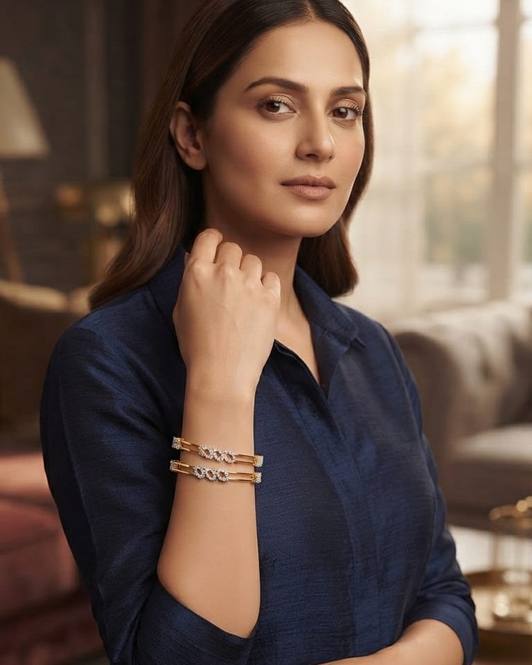 Ad Stone Sleek Bangles Size 2.8
