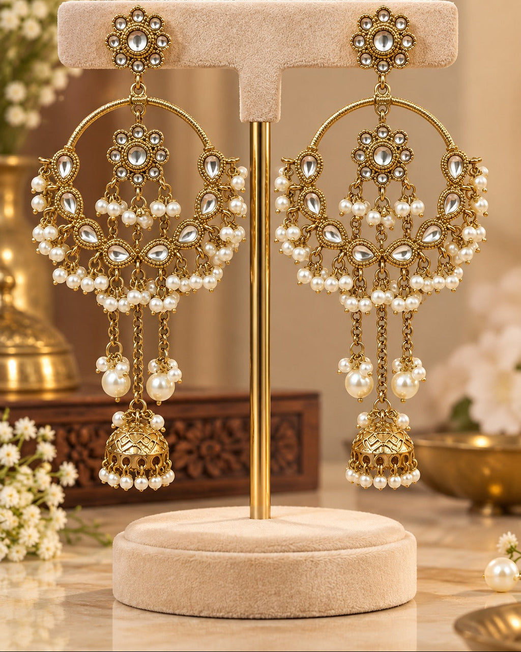 Alia Bhatt Inspired Kundan Chandbali